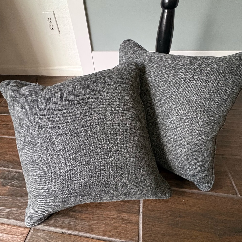 Modern Gray  Reversible Accent Pillows NWOT!!